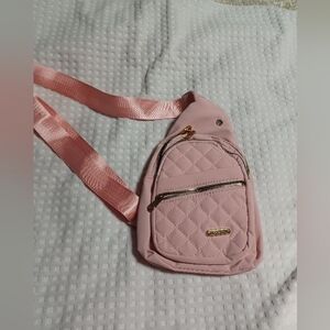 Elegant Pink Quilted Crossbody Bag